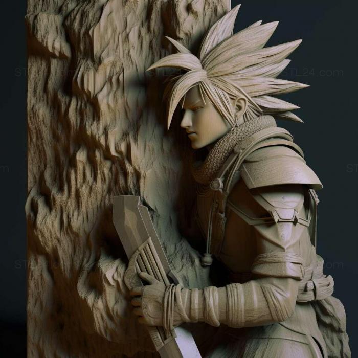Characters (st cloud strife 4, HERO_2300) 3D models for cnc
